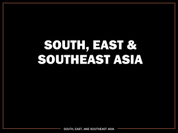 South, East, and Southeast Asia