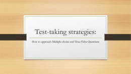 Test-taking strategies