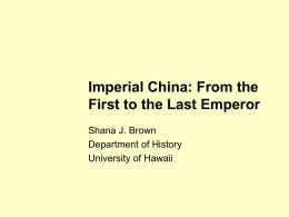 Imperial China: From the First to the Last Emperor - East