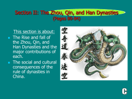 (Section II): The Zou, Qin, and Han Dynasties