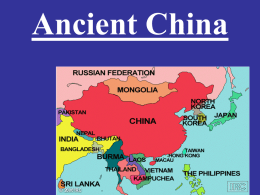 The Zhou Dynasty - PRA Classical Academy for Homeschoolers