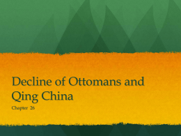 Decline of Ottomans and Qing China