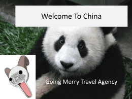 Welcome To China - Going Merry Travel Agency
