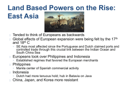 Land Based Powers on the Rise: East Asia