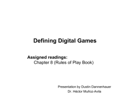 Defining Digital Games