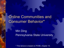 Online Communities and Consumer Behavior