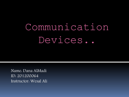 What is a communication device?