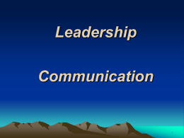 Leader Communication