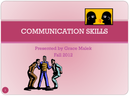 COMMUNICATION SKILLS