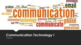 Communication Technology I - Marion County Public Schools