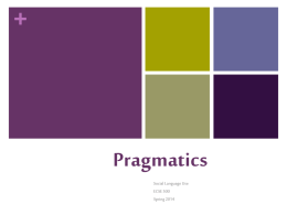Pragmatics - Ram Pages