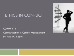 Ethics in conflict