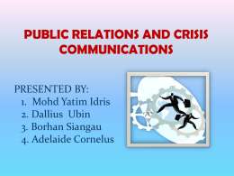 public relations and crisis communications