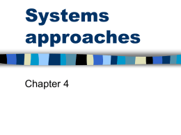 Systems approaches