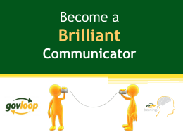Become a Brilliant Communicator