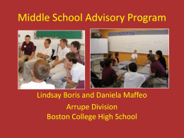 Middle School Advisory Programs