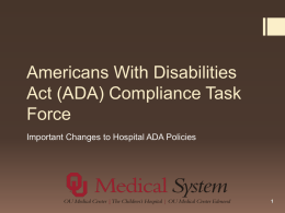 ADA Policy Update Powerpoint