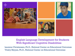 + Students With Significant Cognitive Disabilities