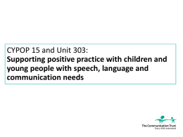 Strategies to support children and young people`s SLCN