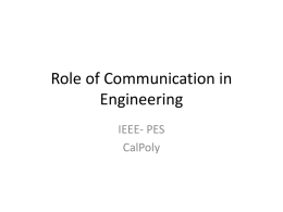 Role of Communication in Engineering
