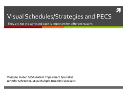 The PECS vs. Visual Schedule (powerpoint)