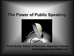 Power of Public Speaking
