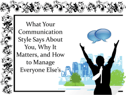 What Your Communication Style Says About You