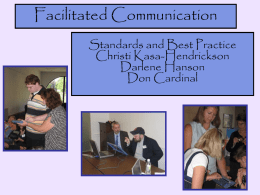 on Best Practices in Facilitated Communication