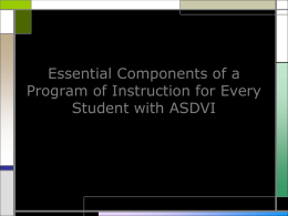Critical Features of Quality Programs ASDVI Part 1