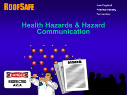 Health Hazards & Hazard Communication