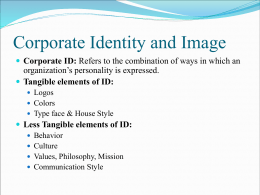 Corporate Identity and Image