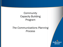 Communications Planning