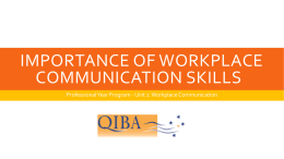 importance of workplace communication skills
