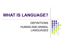 What is language? - University of Miskolc