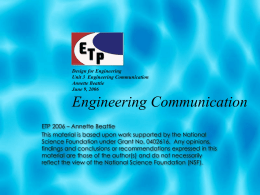 Engineering Communication PowerPoint - ETP