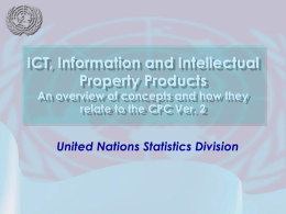 ICT, Information and Intellectual Property Products