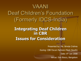 IDCS-India - CBR Forum