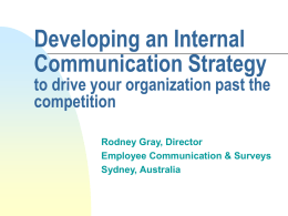 Developing an Internal Communication Strategy