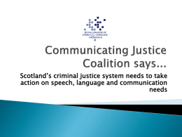 Communicating Justice Coalition says