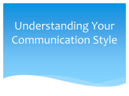 Understanding Your Communication Style