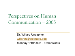 Perspectives on Human Communication – 2005