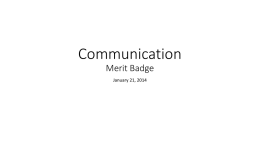 Communication Merit Badge - Boy Scout Troop 270