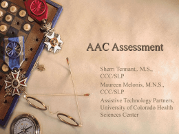 Considerations in AAC Assessment: Teams