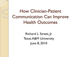 Patient-Centered Communication in Cancer Care: Pathways to