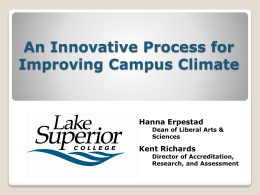 An Innovative Process for Improving Campus Climate