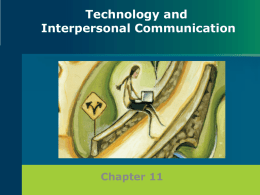 Technology and Interpersonal Communication