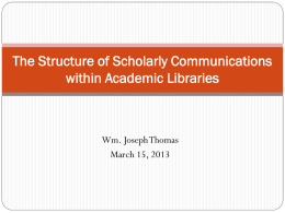 The Structure of Scholarly Communications within Academic