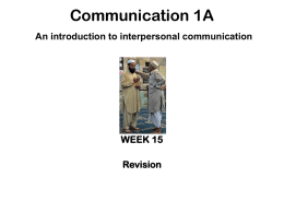 Communication 1A