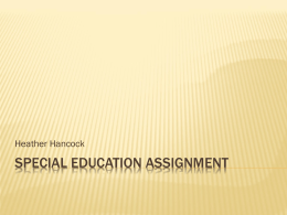 Special Education Assignment
