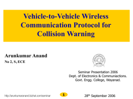 A Vehicle-to-Vehicle Communication Protocol for